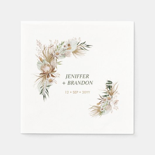 ボヘミアンボホ結婚のデコールナプキンス スタンダードカクテルナプキン (正面)