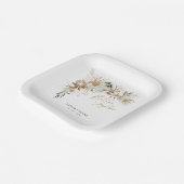 ボヘミアンボホ結婚ボタニカルデコール ペーパープレート (傾斜あり)