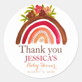 ボヘミアンボホ虹の赤ちゃんシャワー自然かわいい ラウンドシール