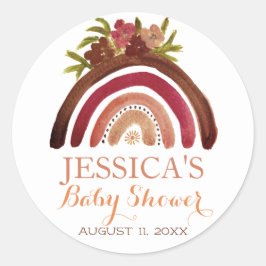 ボヘミアンボホ虹の赤ちゃんシャワー自然かわいい ラウンドシール