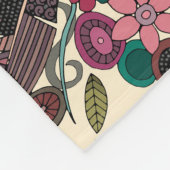 ボヘミアンポーズクリーム フリースブランケット (角)