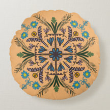 ボヘミアンマンダラカラフルボタニカルオレンジ