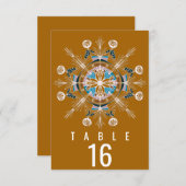 ボヘミアンマンダラマスタード結婚シーズ 招待状 (正面/裏面)