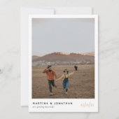 ボヘミアンミニマリストマスタード結婚ボヘミアン写真 招待状 (正面)