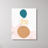 ボヘミアンミニマルキャンバスアート – ニュートラルエステティックWa キャンバスプリント (正面)