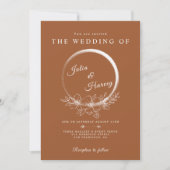 ボヘミアンミニマルバーンシエナ結婚式招待状 招待状 (正面)