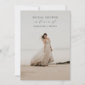 ボヘミアンミニマルフォトブライダルシャワー 招待状 (正面)