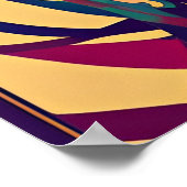 ボヘミアンメドゥーサ抽象芸術モダンポートレート ポスター (角)