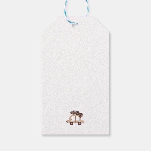 ボヘミアンメリークリスマスカスタムクリスマスギフトラベル ギフトタグ (裏面)