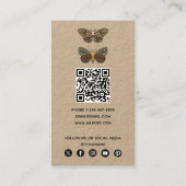 ボヘミアンモスワイルドフラワーズエステティシャン美しいサロン 名刺 (裏面)