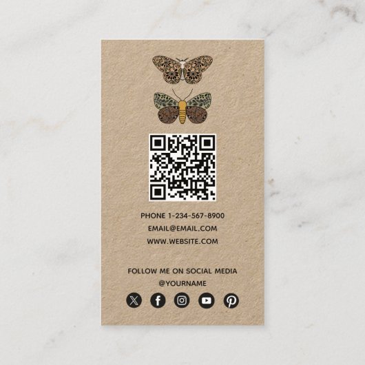 ボヘミアンモスワイルドフラワーズエステティシャン美しいサロン 名刺 (裏面)