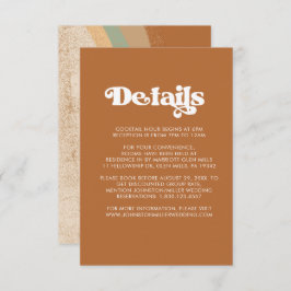 ボヘミアンモダンアーストーン詳細エンクロージャカード 招待状