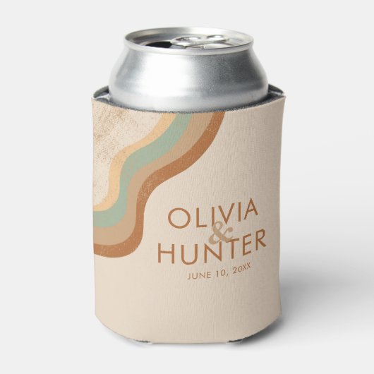 ボヘミアンモダンテラコタ結婚ズ 缶クーラー (缶正面)