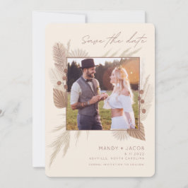 ボヘミアンモダンフォトパンパグラス セーブザデート