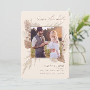 ボヘミアンモダンフォトパンパグラス セーブザデート