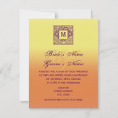 ボヘミアンモ刺激を受けたノグラム結婚式招待状 招待状 (正面)