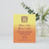 ボヘミアンモ刺激を受けたノグラム結婚式招待状 招待状 (スタンド正面)