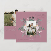 ボヘミアンユーカリプトゥスグリーンリーシック感謝していフローラユー 招待状 (正面/裏面)