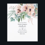 ボヘミアンユーカリプピー結婚ズ チラシ<br><div class="desc">ピンクのボホの水の色のポピーと銀のセージeucalyptus結婚式招待状あなたのイベントの仕様にカスタマイズ可能。封筒は含まれない。同じテーマに封筒が含まれ、一致する製品が含まれる厚い招待状については、以下のコレクションを参照。</div>