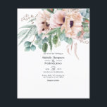 ボヘミアンユーカリプピー結婚ズ チラシ<br><div class="desc">ピンクのボホの水の色のポピーと銀のセージeucalyptus結婚式招待状あなたのイベントの仕様にカスタマイズ可能。封筒は含まれない。同じテーマに封筒が含まれ、一致する製品が含まれる厚い招待状については、以下のコレクションを参照。</div>