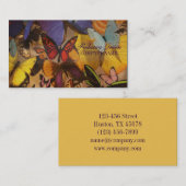 ボヘミアンヨガゼンホリスティックチョンヒーリングバタフライ 名刺 (正面/裏面)