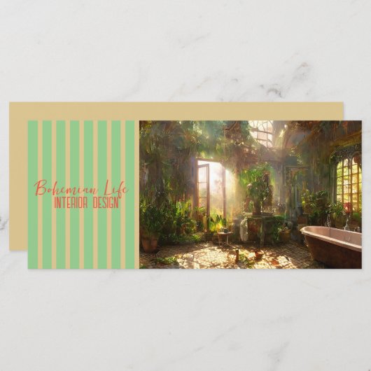 ボヘミアンライフ – ビジネス，グリーティングカード，招待状 (正面/裏面)