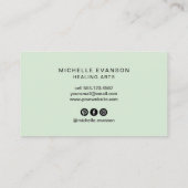 ボヘミアンライムグリーンクリスタルヒーリングアーツ 名刺 (裏面)