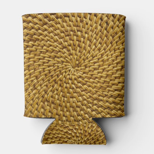 ボヘミアンラタンバスケット織ウィッカークーラーボックス 缶クーラー (裏面)