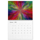 ボヘミアンラプソディトリップ(幻覚体験)のような抽象芸術アート カレンダー (2月 2026)