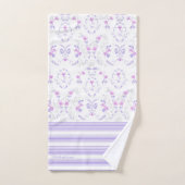 ボヘミアンラベンダーウォーターカラーフローラトイレタオル バスタオルセット (ハンドタオル)