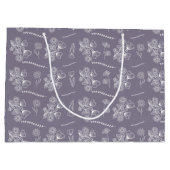 ボヘミアンラベンダーボタニカルフローラ ラージペーパーバッグ (裏面)