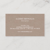 ボヘミアンリーフリースロゴタンクラフト紙効果 名刺 (裏面)