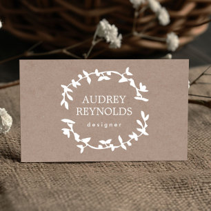 ボヘミアンリーフリースロゴタンクラフト紙効果 名刺