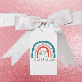 ボヘミアンレインボークリスマスホリデー ギフトタグ