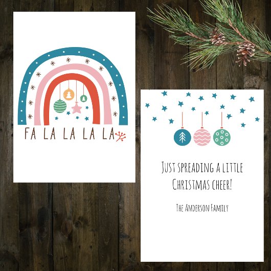 ボヘミアンレインボークリスマス シーズンカード