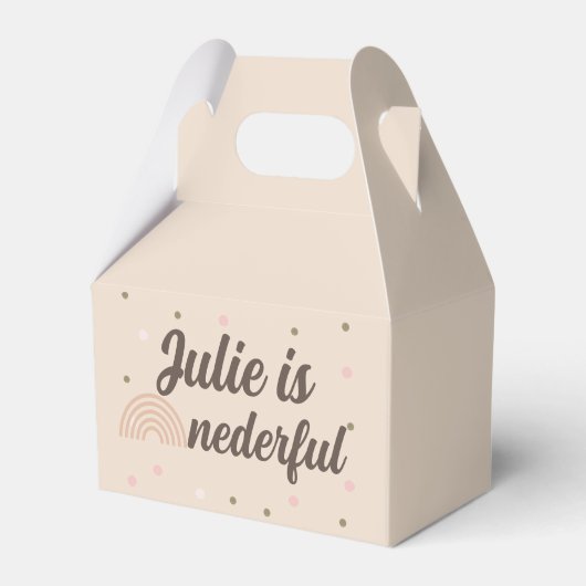 ボヘミアンレインボーファースト誕生日オネダーフルドット フェイバーボックス (正面サイド)