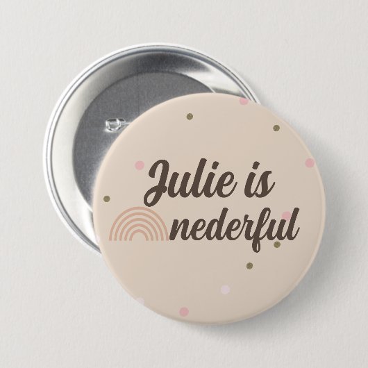 ボヘミアンレインボーファースト誕生日オネダーフルドット 缶バッジ (正面&裏面)