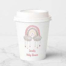 ボヘミアンレインボーベビーシャワー紙カップ