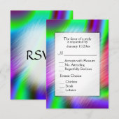 ボヘミアンレインボー出欠返信（食事選択付き） 出欠カード (正面/裏面)