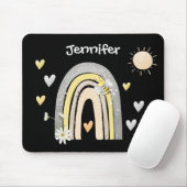 ボヘミアンレインボー&（昆虫）マルハナバチモノグラム マウスパッド (マウス)