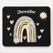 ボヘミアンレインボー&（昆虫）マルハナバチモノグラム マウスパッド (正面)