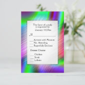 ボヘミアンレインボー RSVP（食事の選択肢付き） 出欠カード (スタンド正面)