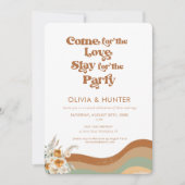 ボヘミアンレトロカジュアルフォト結婚ズ 招待状 (正面)