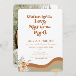 ボヘミアンレトロカジュアルフォト結婚ズ 招待状