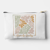 ボヘミアンレトログルーヴィー花 アクセサリーポーチ (裏面)