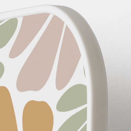 ボヘミアンレトログルーヴィー花 ピックルボールラケット (左詳細)