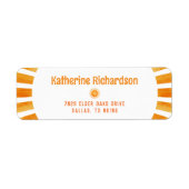 ボヘミアンレトロサンシャインパーソナライズド差出人住所 ラベル (正面)