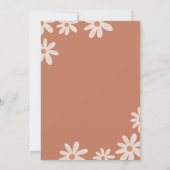 ボヘミアンレトロデイジー2グルーヴィー第2誕生日 招待状 (裏面)