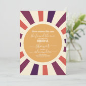 ボヘミアンレトロ来ここザサンブライダルシャワー 招待状 (スタンド正面)