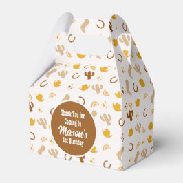 ボヘミアンロデオ誕生日女性のカーボーイレインボーパーティー フェイバーボックス